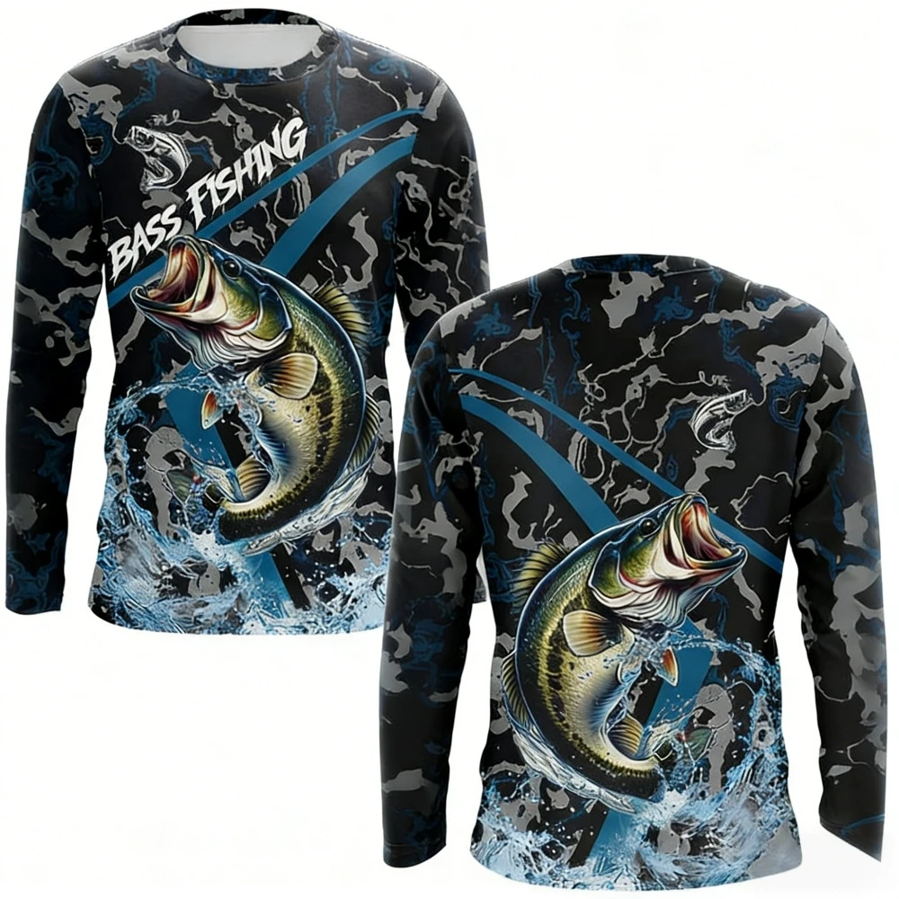 Rash Guard - Męska koszulka do wędkowania z długim