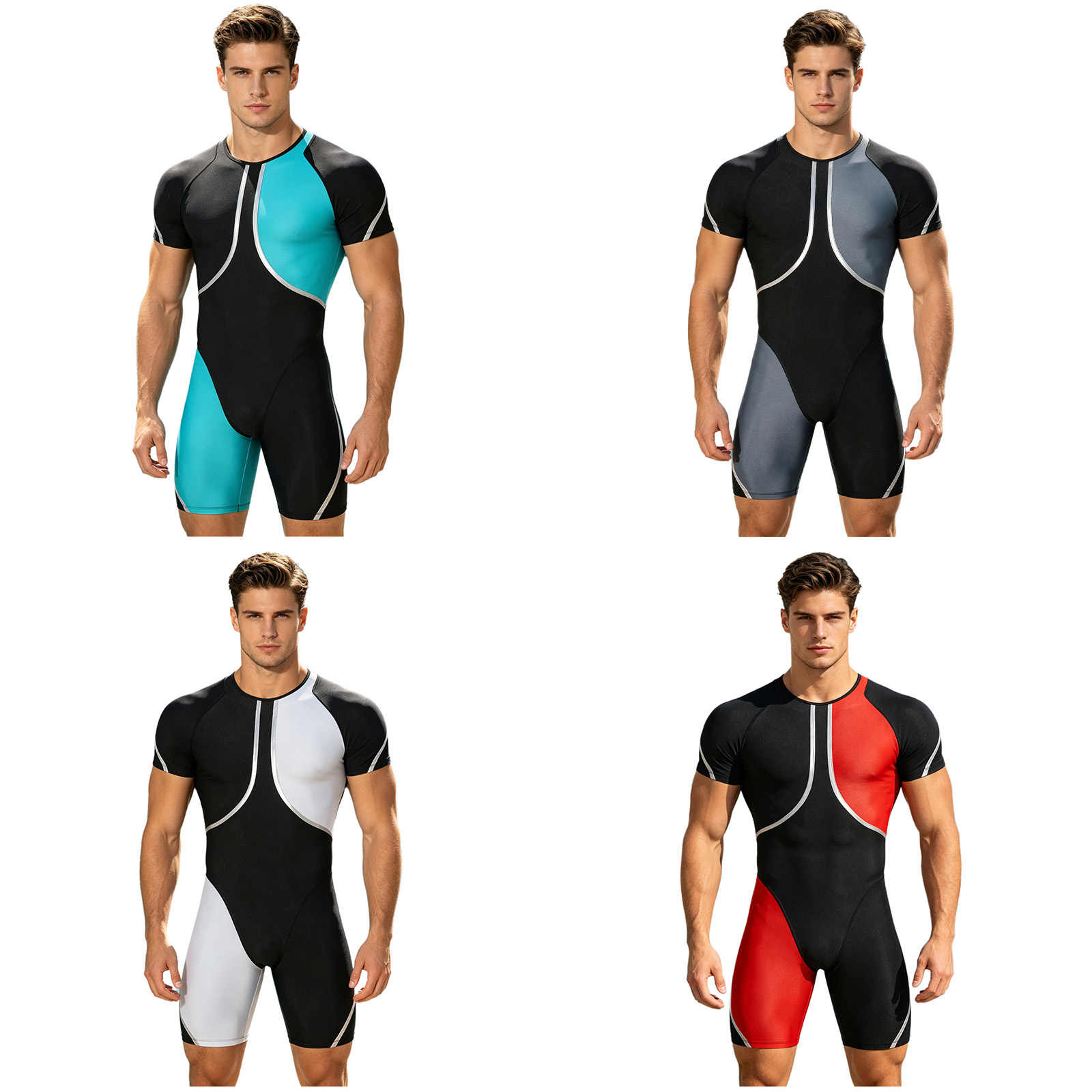 Wetsuit Men - Męski strój kąpielowy jednoczęściowy, rashguard, pianka,
