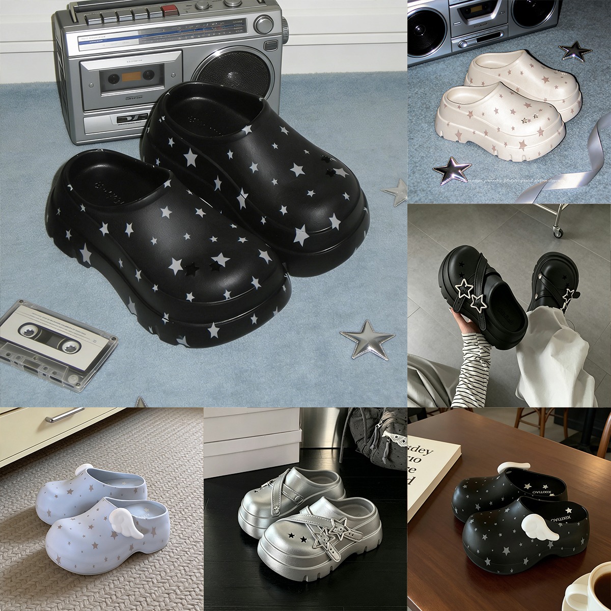 Water Shoes - Letnie, modne klapki na platformie dla